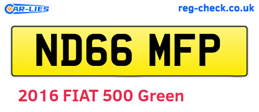 ND66MFP are the vehicle registration plates.