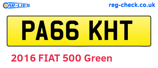 PA66KHT are the vehicle registration plates.