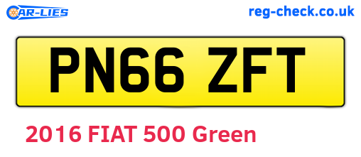 PN66ZFT are the vehicle registration plates.