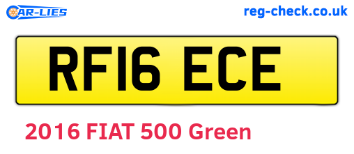 RF16ECE are the vehicle registration plates.