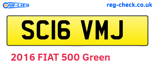 SC16VMJ are the vehicle registration plates.