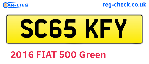 SC65KFY are the vehicle registration plates.
