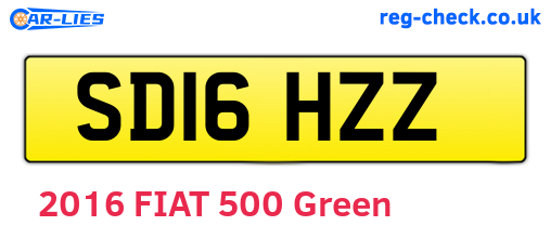 SD16HZZ are the vehicle registration plates.