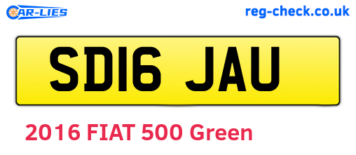 SD16JAU are the vehicle registration plates.