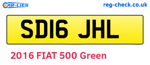 SD16JHL are the vehicle registration plates.