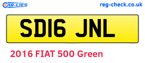 SD16JNL are the vehicle registration plates.
