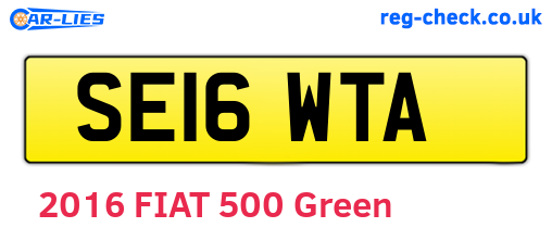 SE16WTA are the vehicle registration plates.
