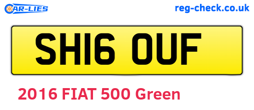 SH16OUF are the vehicle registration plates.