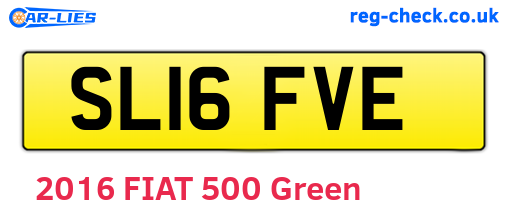 SL16FVE are the vehicle registration plates.