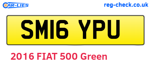 SM16YPU are the vehicle registration plates.