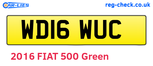 WD16WUC are the vehicle registration plates.