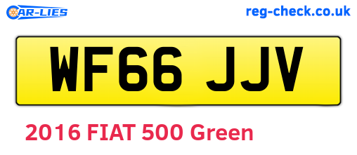 WF66JJV are the vehicle registration plates.