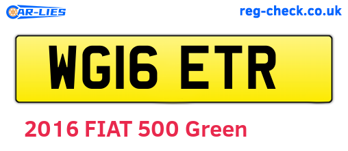 WG16ETR are the vehicle registration plates.
