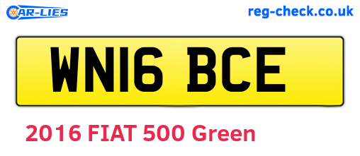 WN16BCE are the vehicle registration plates.