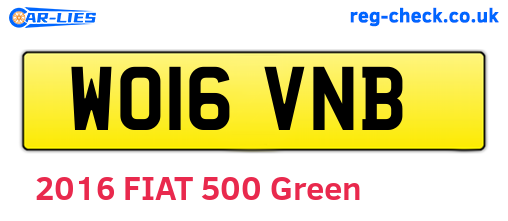 WO16VNB are the vehicle registration plates.