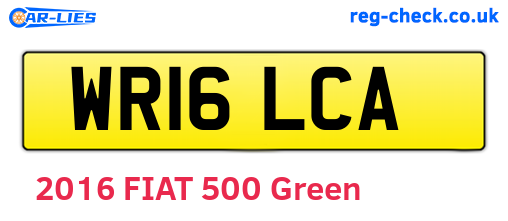 WR16LCA are the vehicle registration plates.