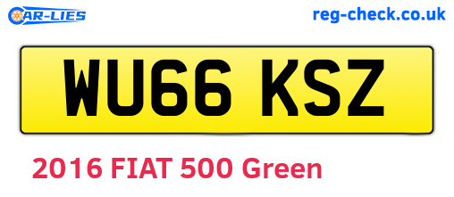 WU66KSZ are the vehicle registration plates.