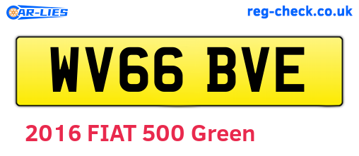 WV66BVE are the vehicle registration plates.
