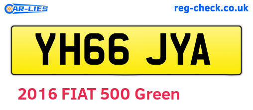 YH66JYA are the vehicle registration plates.