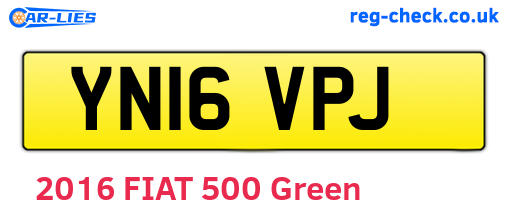 YN16VPJ are the vehicle registration plates.