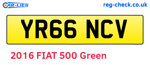 YR66NCV are the vehicle registration plates.