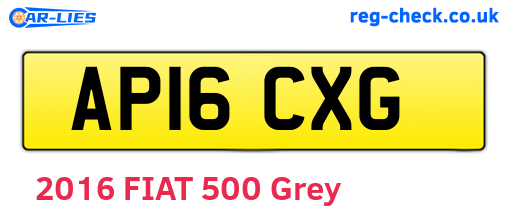 AP16CXG are the vehicle registration plates.