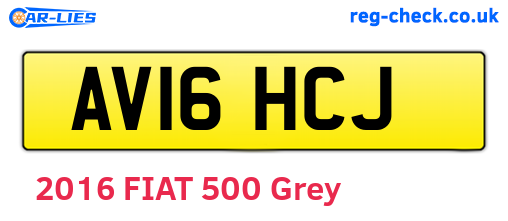 AV16HCJ are the vehicle registration plates.