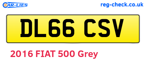 DL66CSV are the vehicle registration plates.