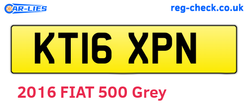 KT16XPN are the vehicle registration plates.