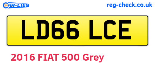 LD66LCE are the vehicle registration plates.