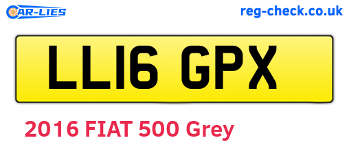 LL16GPX are the vehicle registration plates.