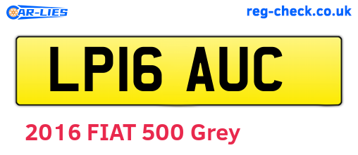 LP16AUC are the vehicle registration plates.