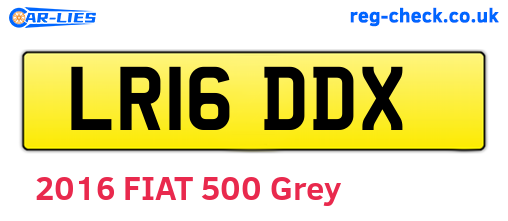 LR16DDX are the vehicle registration plates.