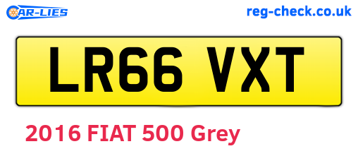 LR66VXT are the vehicle registration plates.