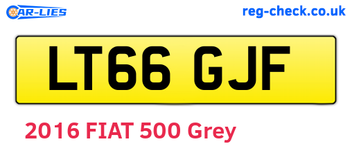 LT66GJF are the vehicle registration plates.