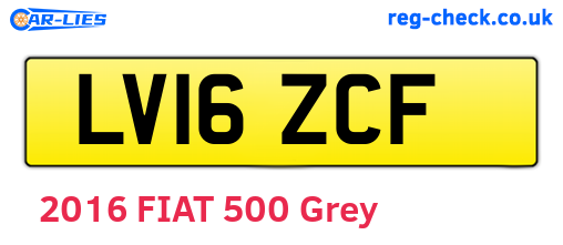 LV16ZCF are the vehicle registration plates.