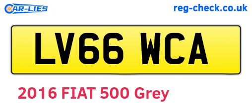 LV66WCA are the vehicle registration plates.
