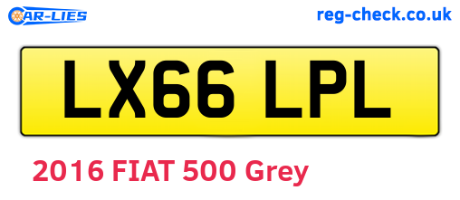 LX66LPL are the vehicle registration plates.