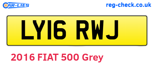 LY16RWJ are the vehicle registration plates.