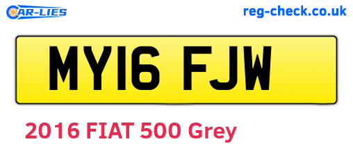 MY16FJW are the vehicle registration plates.