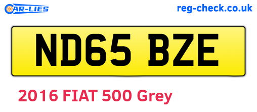 ND65BZE are the vehicle registration plates.