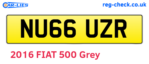 NU66UZR are the vehicle registration plates.