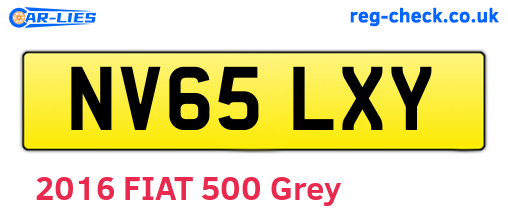 NV65LXY are the vehicle registration plates.