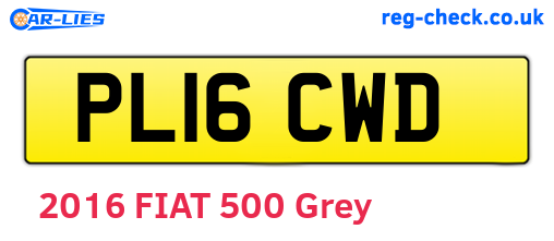 PL16CWD are the vehicle registration plates.