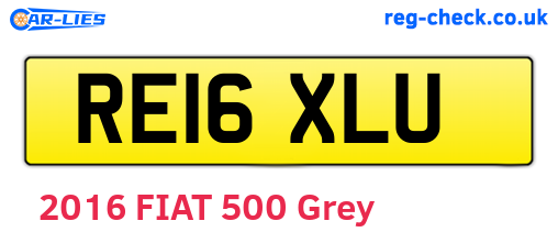 RE16XLU are the vehicle registration plates.