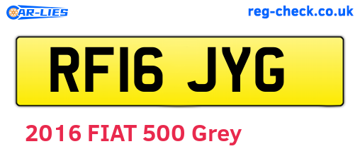 RF16JYG are the vehicle registration plates.