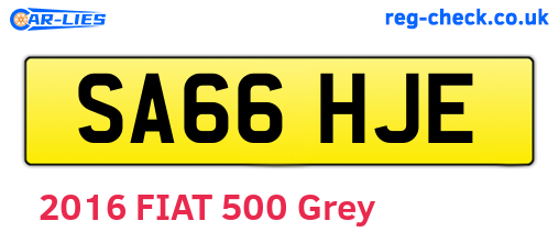 SA66HJE are the vehicle registration plates.