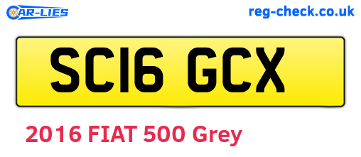 SC16GCX are the vehicle registration plates.