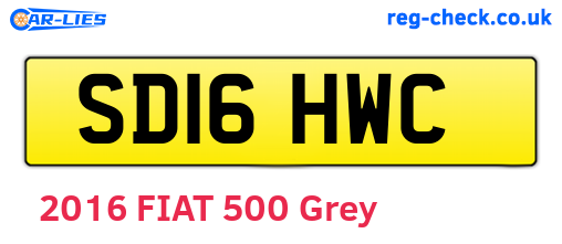 SD16HWC are the vehicle registration plates.