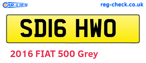 SD16HWO are the vehicle registration plates.